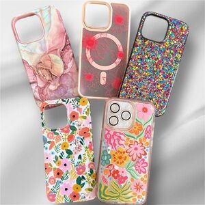 Floral and Abstract Phone Case Set
